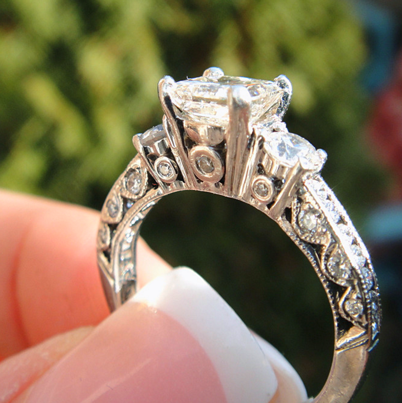 Tacori Three Stone Engagement Rings