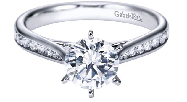 Gabriel New York Contemporary Engagement Ring 