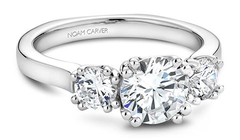 Three Stone Noam Carver Engagement Ring