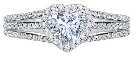 Shah Luxury Heart Engagement Ring