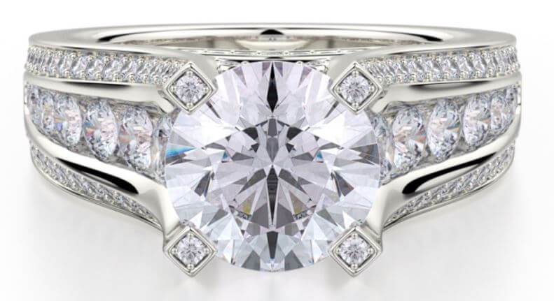 Michael M Engagement Ring Stella R416-2 Available at MichaelMCollection.com