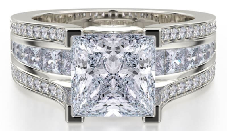 Michael M Engagement Ring Princesse R465-2 Available at MichaelMCollection.com