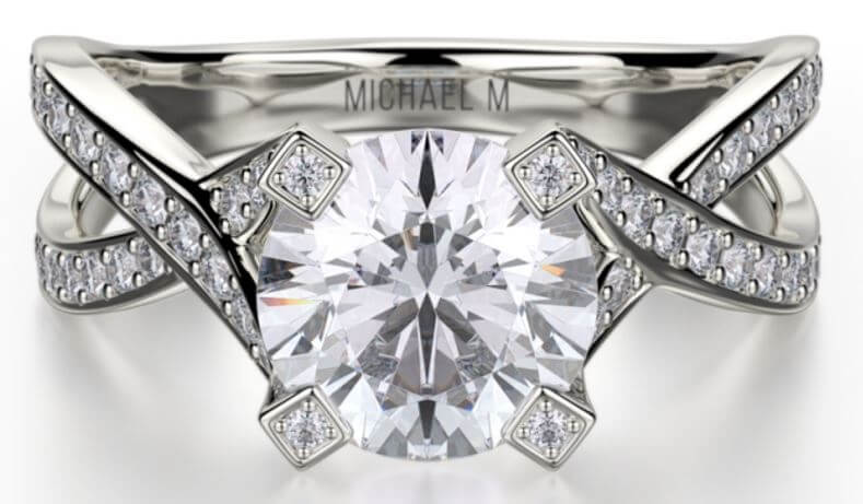 Michael M Engagement Ring Love R411-1 Available at MichaelMCollection.com